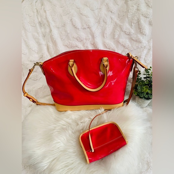 Dooney Bourke bourke patent leather pink dual strap with matching clutch - Picture 15 of 15